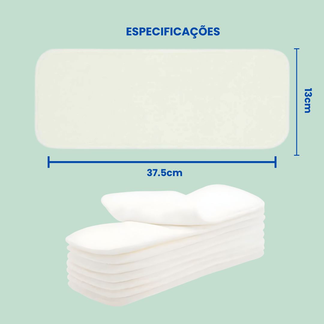 Absorvente De Microfibra Fralda Ecológica  - BA29-02 - 2