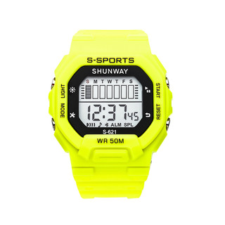 Relógio de Pulso Amarelo Neon Modelo Redondo S621-09-1 - 1