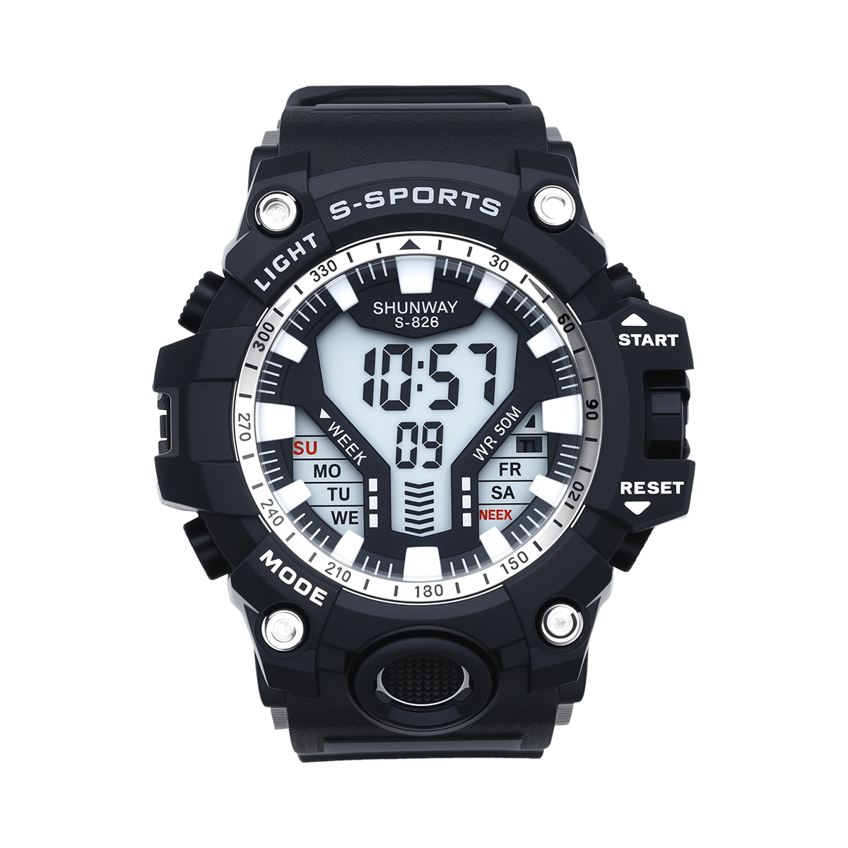 Relógio Masculino Esportivo Digital Militar Preto S828 - 1
