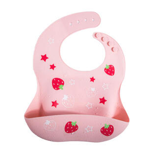 babador infantil silicone rosa BA08 - 1