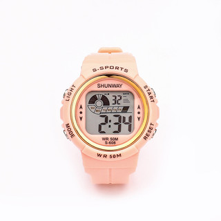 Relógio de Pulso Feminino Rosa Salmão Elegante e Delicado - 1