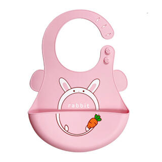 Babador Silicone Coelho Rosa BA01 - 1