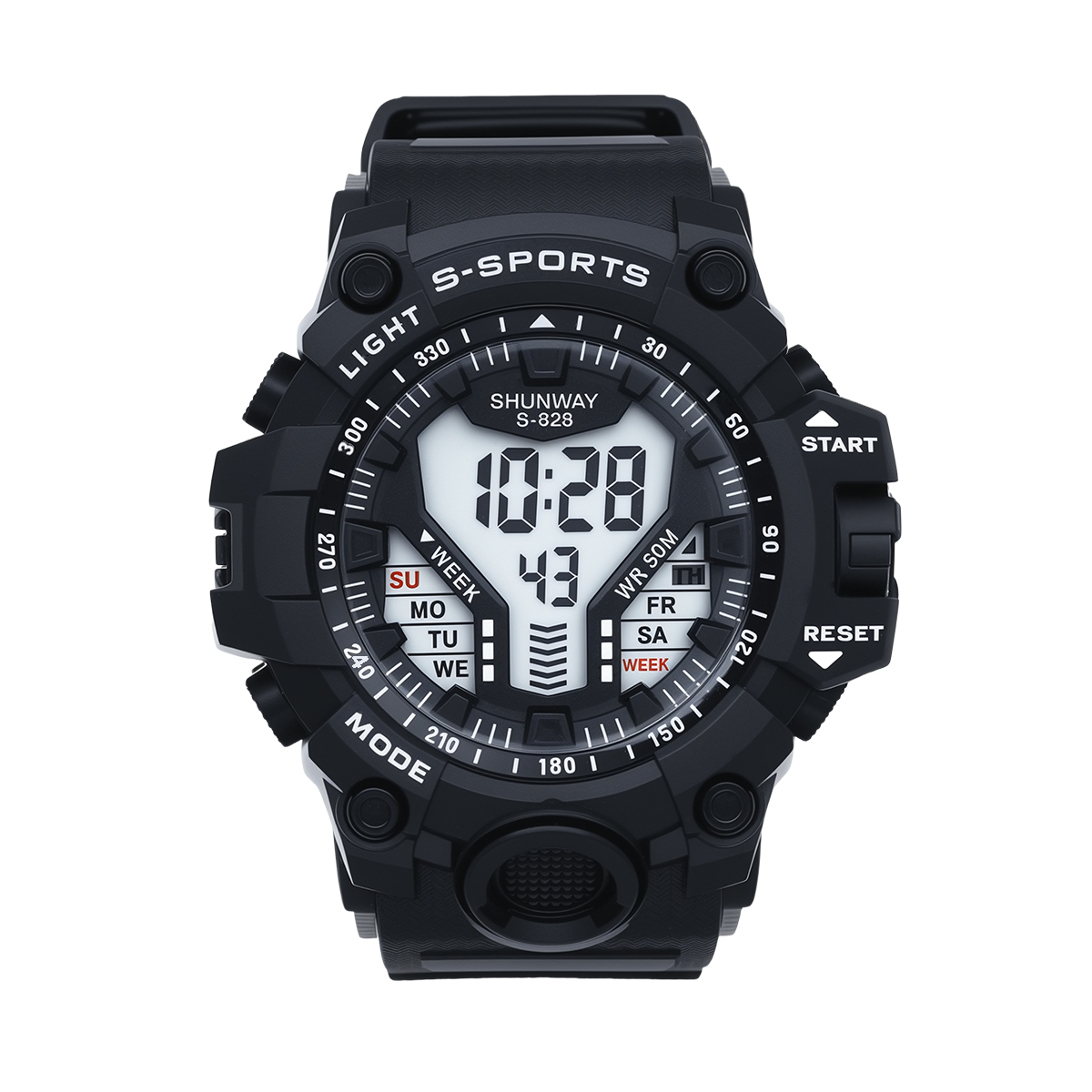 Relógio Digital Masculino Esportivo  Preto S828-01-1 - 1