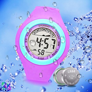 Relógio Digital Minimalista SHUNWAY para Jovens - Rosa - 1