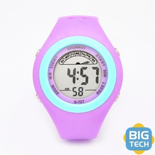Relógio Digital Esportivo Feminino SHUNWAY  - Lilás e Azul - 1