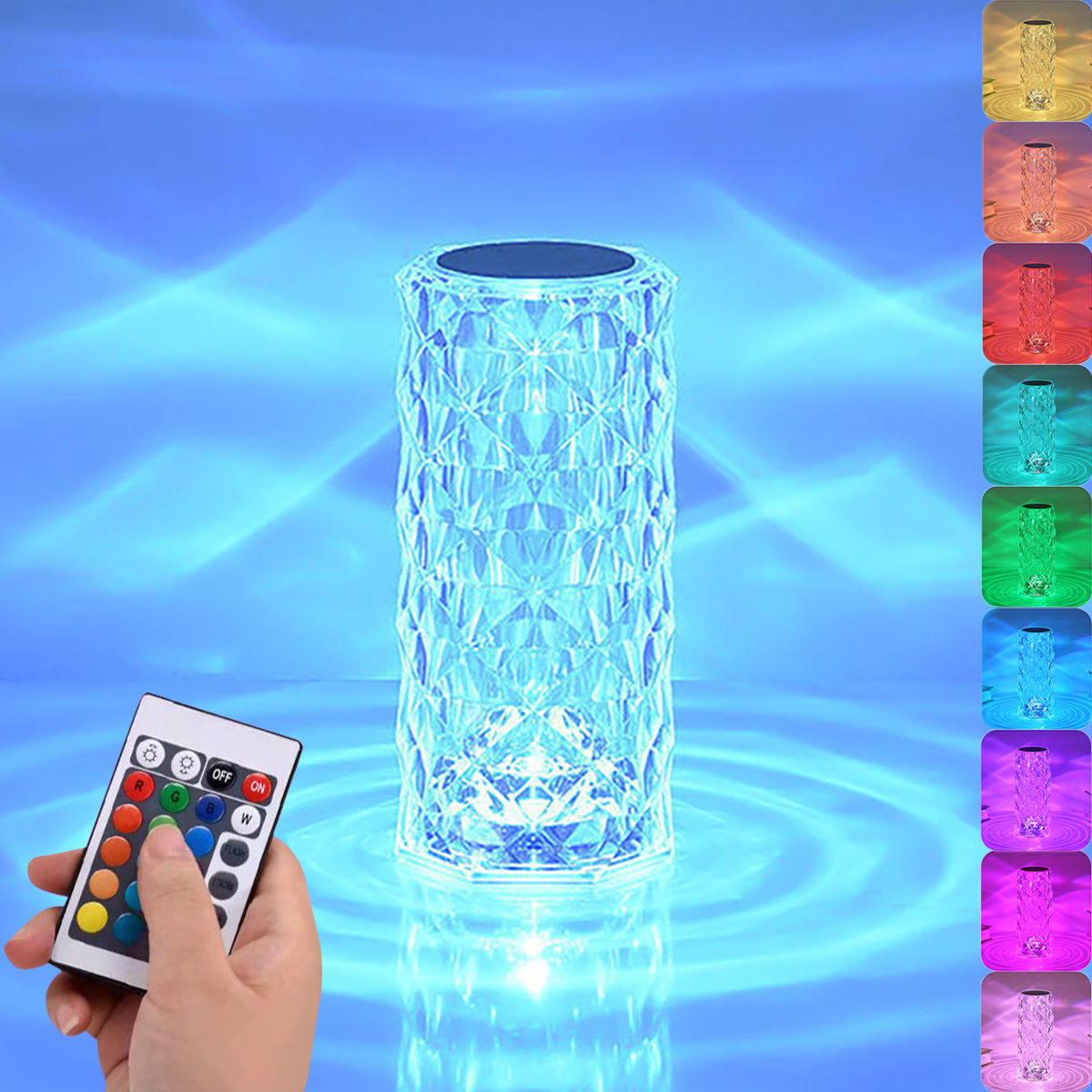 Luminária LED Cristal Touch Recarregável USB Decorativa - 2