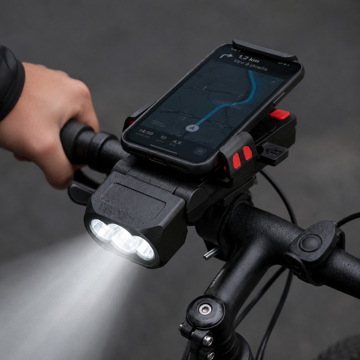 Suporte Celular Bike com Farol LED - 2