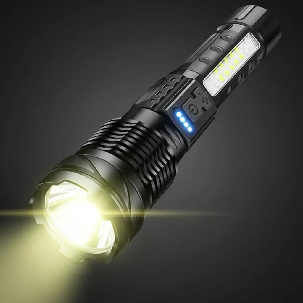 Lanterna Tática LED P50 Recarregável USB - 2