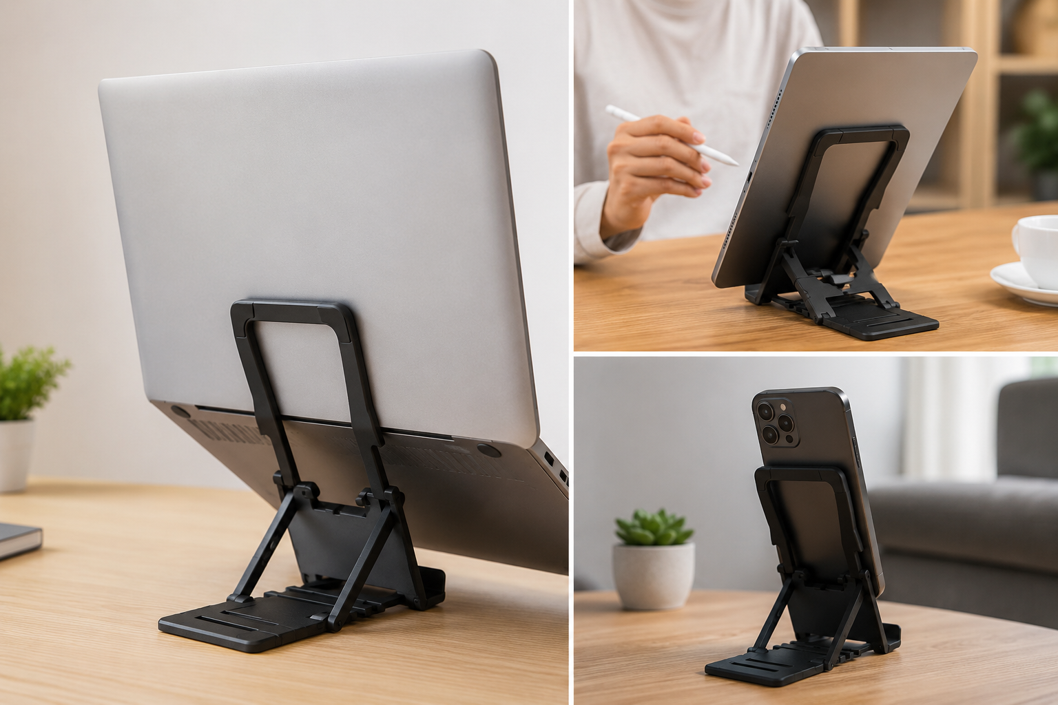 Suporte Dobrável para Notebook Tablet e Celular Ajustável - 2
