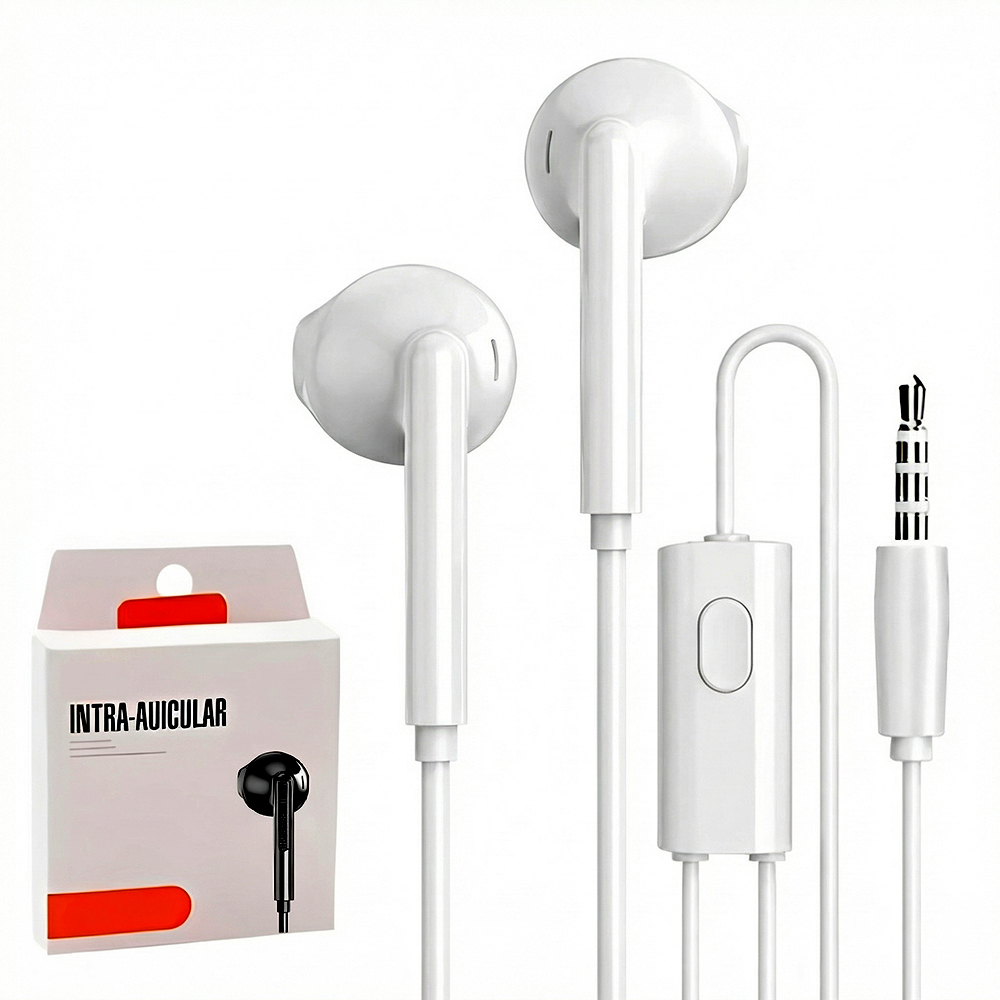 Fone de Ouvido com Fio P2 3,5mm Estéreo com Microfone - 1