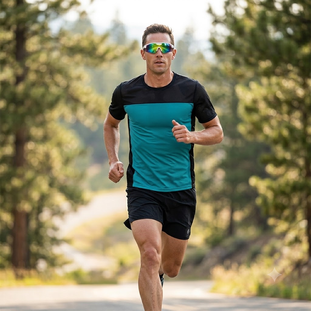 Óculos Esportivo Ciclismo Corrida UV400 Lente Espelhada - 3