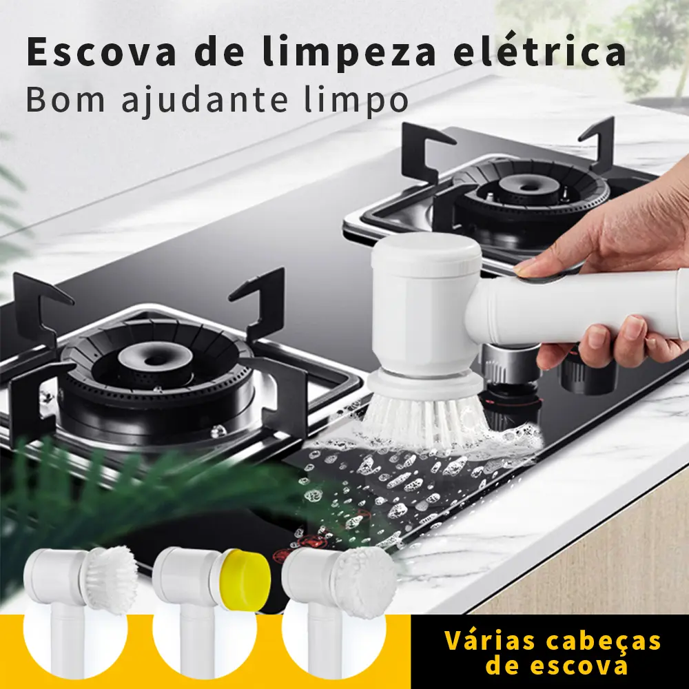 Escova de Limpeza Elétrica 5 em 1 Multifuncional Giratória - 2