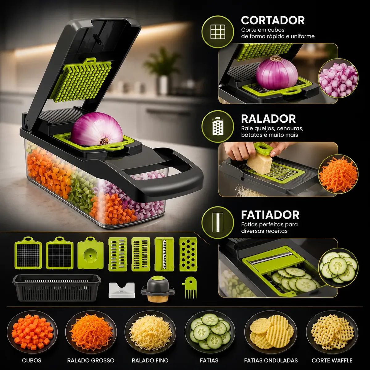 Cortador Fatiador Legumes Multifuncional - 5