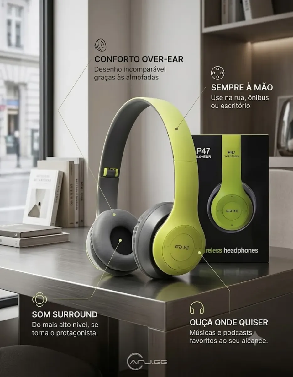 Fone Bluetooth P47 Headphone Sem Fio - 2