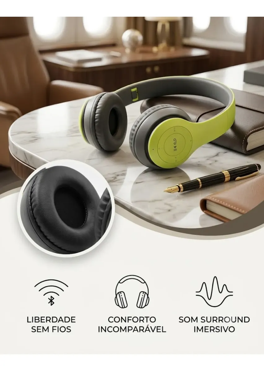 Fone Bluetooth P47 Headphone Sem Fio - 1