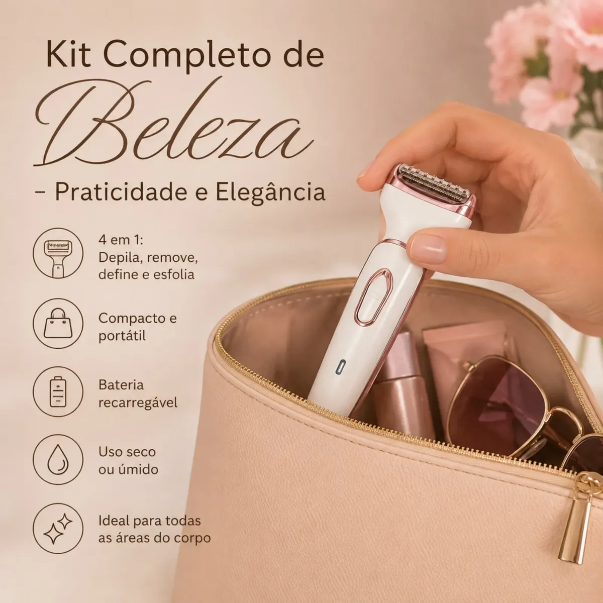 Aparador de Pelos 4 em 1 Recarregável USB - 2