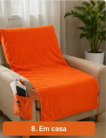 Capa Toalha para Cadeira de Praia Microfibra 75x215cm - 2