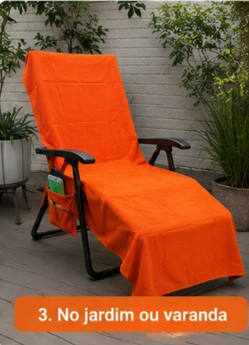 Capa Toalha para Cadeira de Praia Microfibra 75x215cm - 6