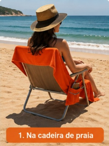 Capa Toalha para Cadeira de Praia Microfibra 75x215cm - 7