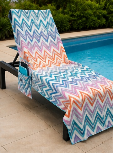 Capa Toalha para Cadeira de Praia Microfibra 75x215cm - 3