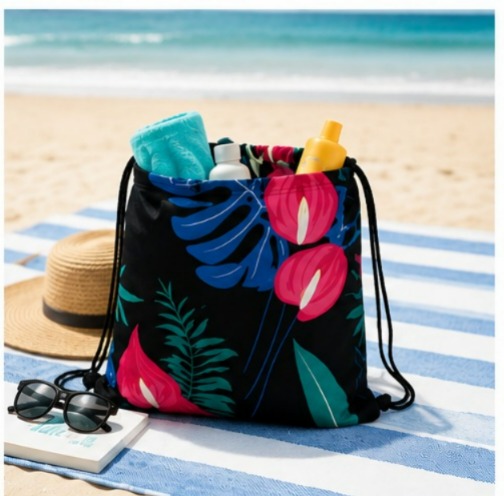 Bolsa de Praia Microfibra Estampada 100% Poliéster - 2