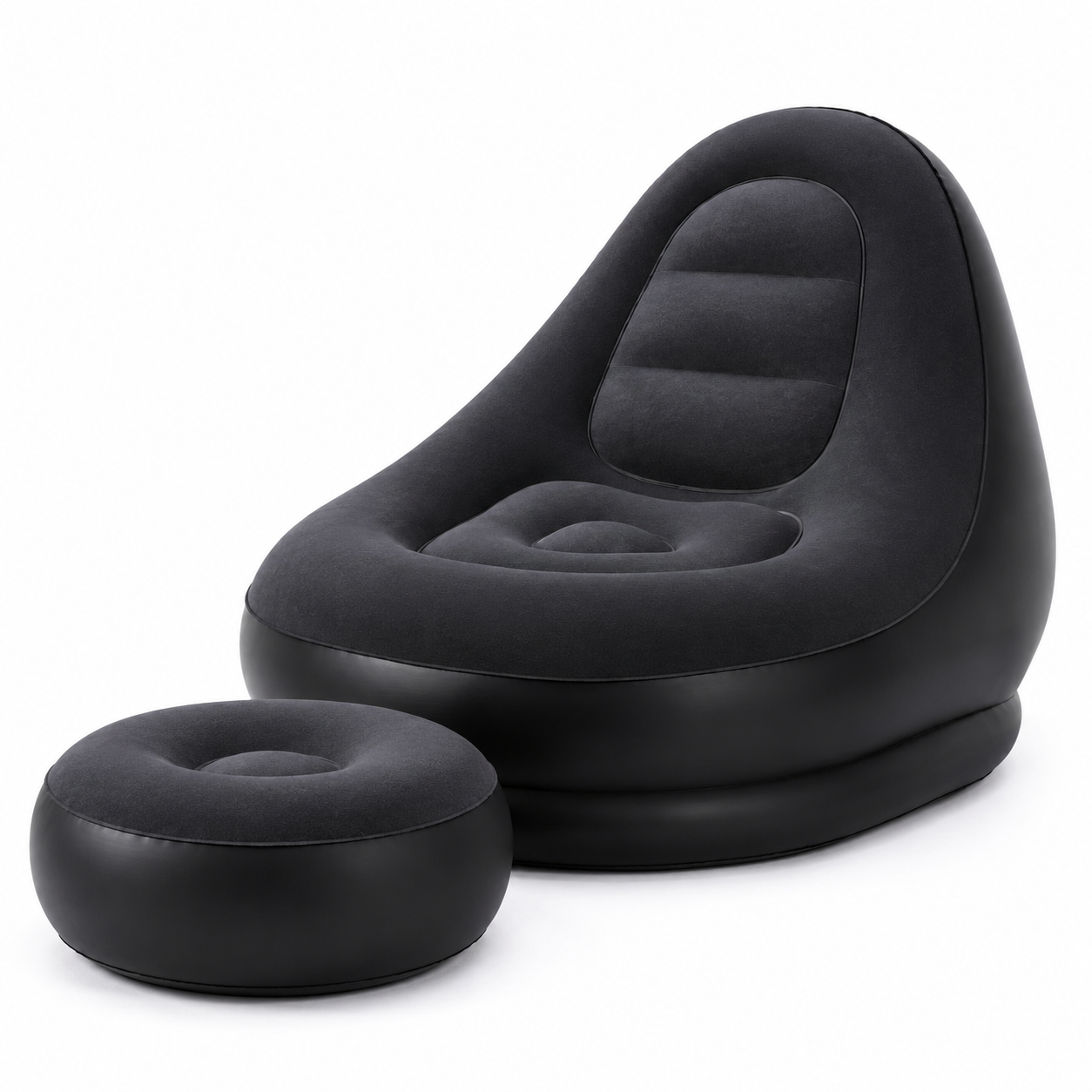 Poltrona Inflável Lounge Confortável com Puff - 1