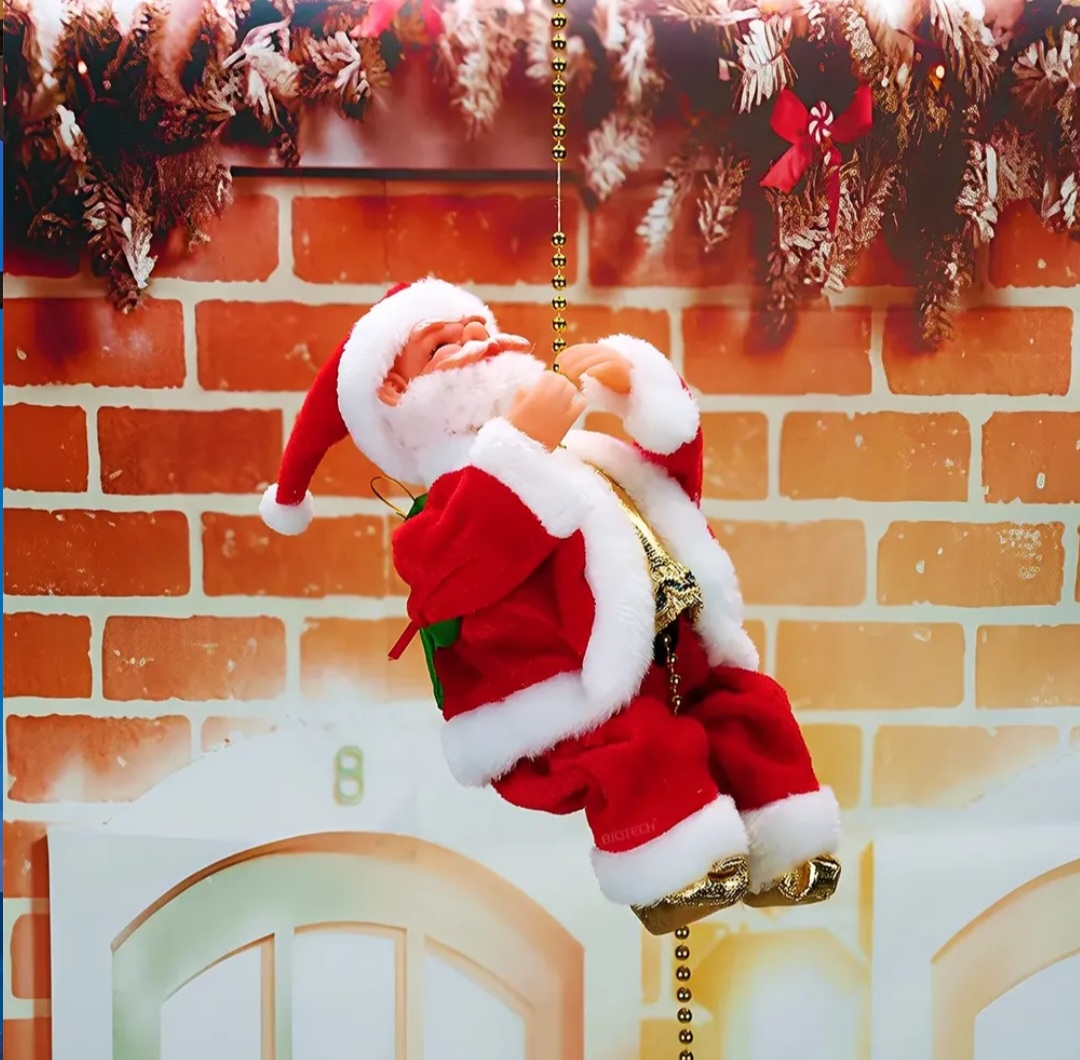 Papai Noel de Escalada Musical Elétrico 25cm - 4