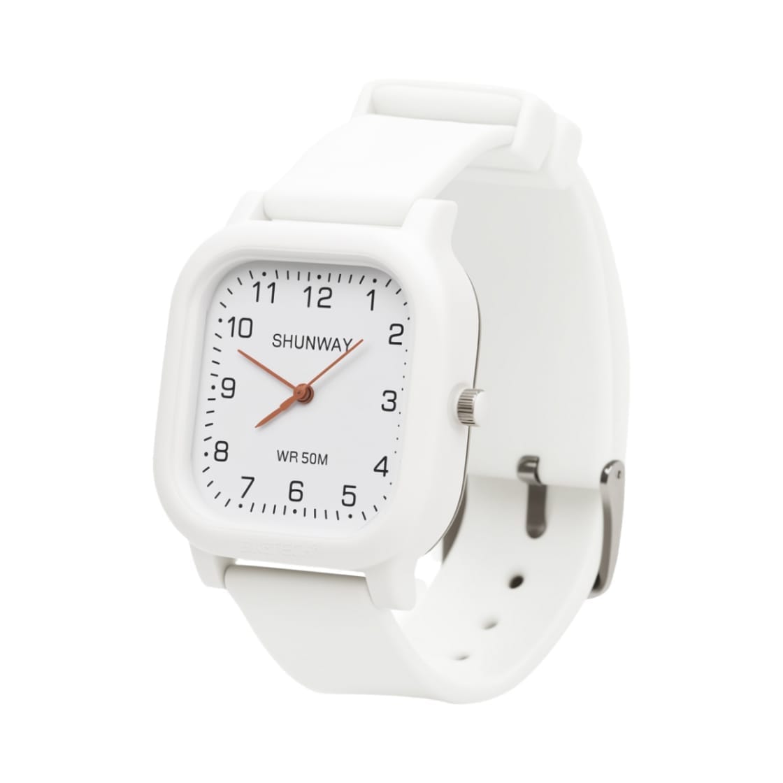 Relógio Minimalista Quadrado Branco - Estilo, Conforto - 1
