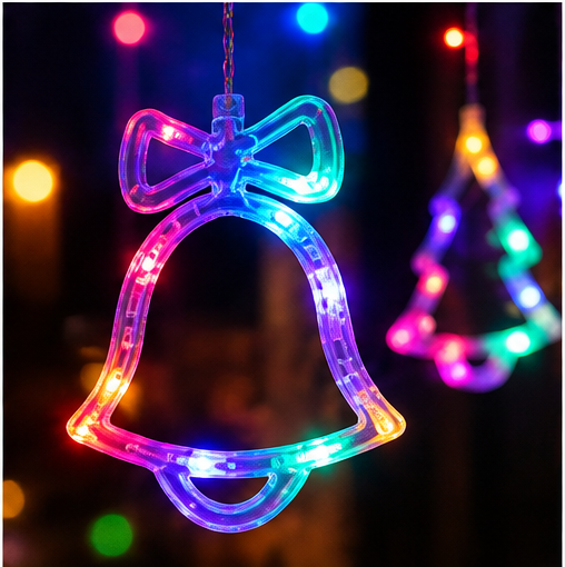Cortina Pisca-Pisca de Natal LED Colorida - 7