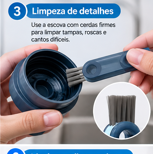 Kit de Escovas para Limpeza Multifuncional - 3