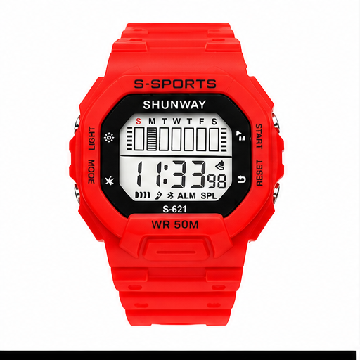 Relógio Digital Esportivo Shunway S-621 Vermelho - 1