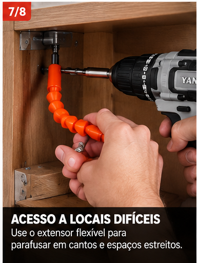Furadeira e Parafusadeira 48V 2 Baterias com Maleta - 2