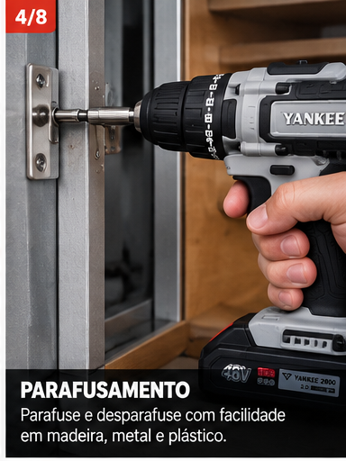 Furadeira e Parafusadeira 48V 2 Baterias com Maleta - 5