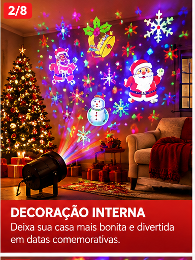 Projetor de Natal LED Colorido para Decoração de Ambientes - 7