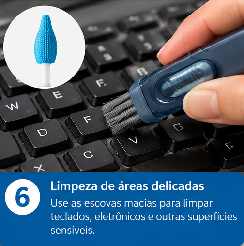 Kit Escovas de Limpeza Multiuso para Garrafas - 7
