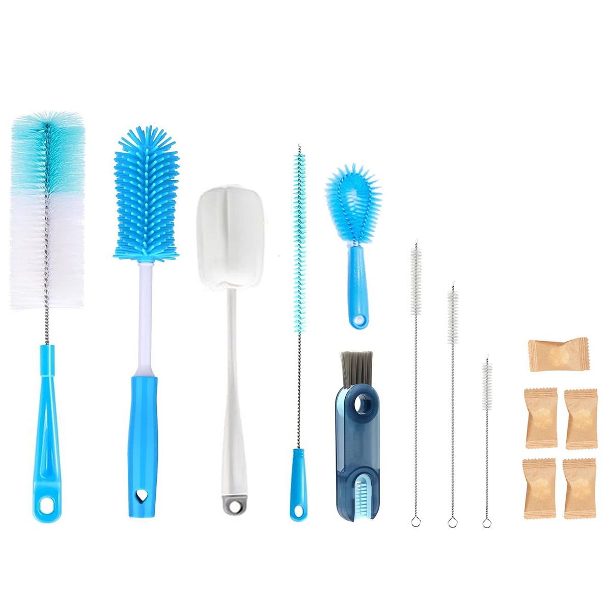 Kit Escovas de Limpeza Multiuso para Garrafas - 1