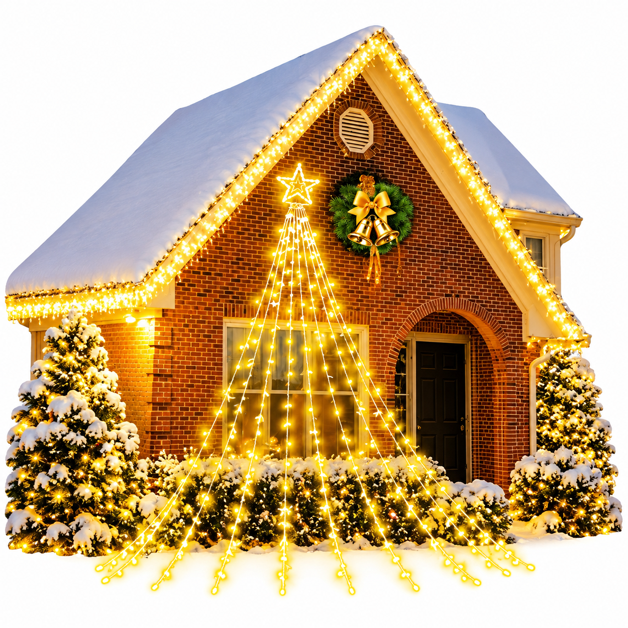 Cascata de Luzes de Natal LED 3x2m – 240 Luzes - 1