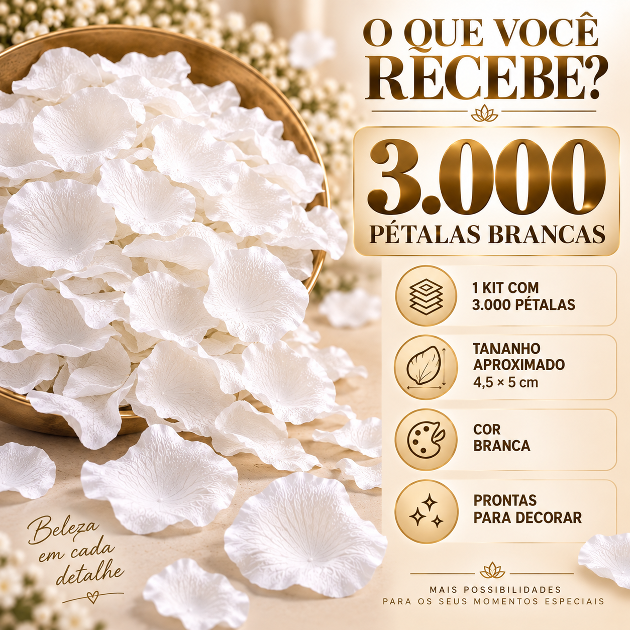 Variacão Petalas Branca RZF027 - 3