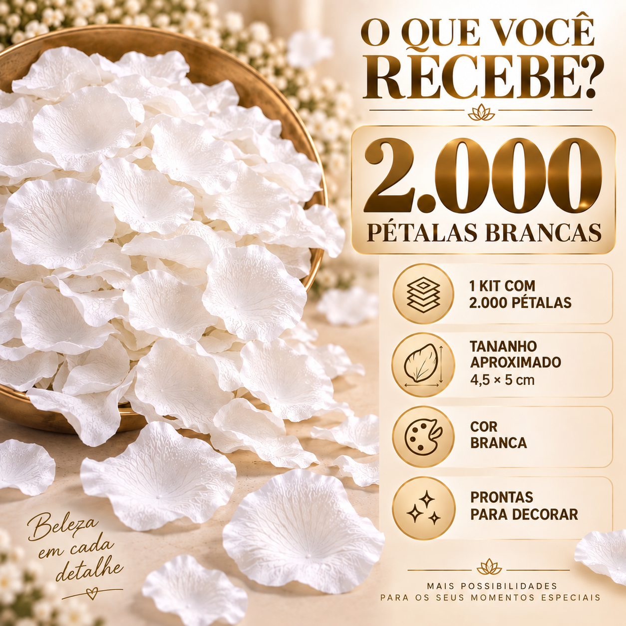 Variacão Petalas Branca RZF027 - 5